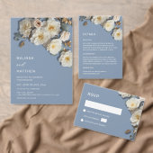 Witte gestructureerde rozen | Bruiloft Etiket (Personaliseer de collectie van deze zelfstandige maker.)