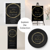 Serviette En Papier 40e anniversaire Black Gold fête d'anniversaire
