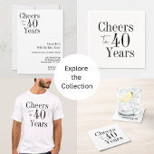 Serviette En Papier 40e anniversaire Soeurs à 40 ans Black White Party