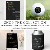 40e anniversaire Golf Cheers Bières Black Gold Par