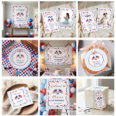 Invitation d'anniversaire 4 ans thème patriotique 