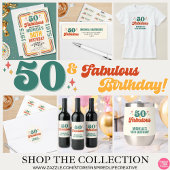Bouteille D'eau Vintage Retro 50 And Fabulous Birthday