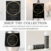 Impressions Dorure 50e anniversaire Black Gold fête d'anniversaire