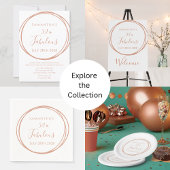 50th Birthday Rose Gold Minimal Personalized Party Shot Glas