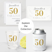 Mug 50e anniversaire Custom 50 et or blanc fabuleux