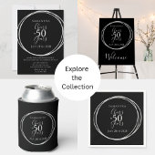 Banderoles 50e anniversaire Black Silver encourage la fête de