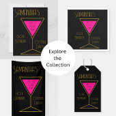 Serviette En Papier 50e anniversaire Cocktail Party Black Gold Hot ros