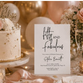 Invitation Or Cinquante et Fantastique Script Fête d'annivers