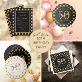 Invitation Gold Stars 50th Birthday 