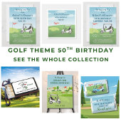Invitation Fête d'anniversaire 50 ans thème golf hommes 