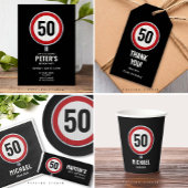 50th Birthday Speed Limit Sign - ANY AGE Kaart