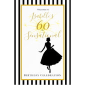 Invitation pour les 60 ans noir et or