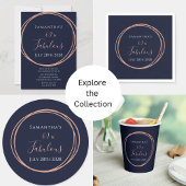 Serviette En Papier 60e anniversaire Marine Rose Gold Party