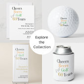 Serviette En Papier 60e Anniversaire Golf Cheers Bières Mini Fête