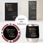 Serviette En Papier 60e Anniversaire Bières et encouragements Black Go