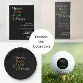 Serviette En Papier 70e anniversaire Cheers and Beers Golf Black and G