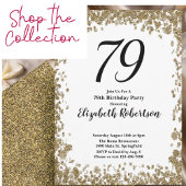 Elegant Gold Surprise 79th Birthday Invitation