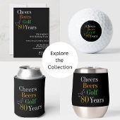 Assiettes En Carton 80e anniversaire Cheers Beers Golf Black Gold Part