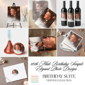 Serviette En Papier 80e anniversaire masculin Photo simple et élégante