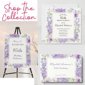 Invitation pour les 85 ans Élégante Fleur Violette