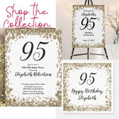 Elegant Gold Surprise 95th Birthday Invitation