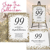 Elegant Gold Surprise 99th Birthday Invitation