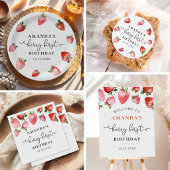 Invitation Bébé fraise sucré de l'été