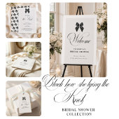 Poster Black Bow Elle Noue le Nœud Réception de Mariage