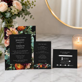 Floral néerlandais sur le programme de mariage Bla