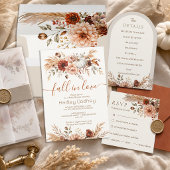 Invitation Mariage du menu Boho Fall Parties scintillant