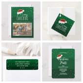 Étiquette Simple Élégant minimaliste Noël vert