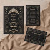 Menu Mariage gothique noir et effrayant Tarot (Personnalisez la collection de ce créateur indépendant. )