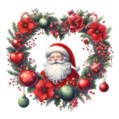 Mug Guirlande florale en forme de coeur - Père Noël