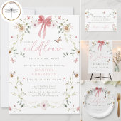 Invitation Little Wildflower Butterfly Girl Baby Shower