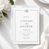 Mariage élégant monogramme blanc