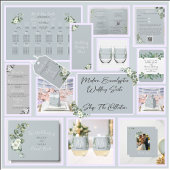 Carte de réponse RSVP de mariage Eucalyptus modern
