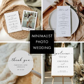 Invitation Élégant minimaliste photo Mariage