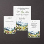 Invitation Wildflower Mountain Meadow QR Code Bridal Shower (Personnalisez la collection de ce créateur indépendant.)