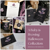 Poster Late Night Diapers Halloween Baby Shower Sign