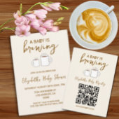 Invitations En Acrylique Un bébé brasse du Baby shower