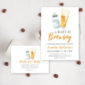 Serviette En Papier Un bébé brasse une bouteille Baby shower de bière