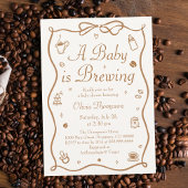 Invitation Café Un bébé brasse du Baby shower