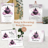 Gobelets En Papier Un bébé brasse un Baby shower d'Halloween rose