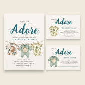 Invitation Vêtements de bébé hérisson des bois Un garçon à ad
