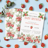 Invitations En Acrylique Berry Sweet Baby shower fraises