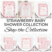 Carte D'accompagnement Diaper Raffle Strawberry Baby Shower
