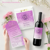 Save The Date Parties scintillant rose brillant pour 70e anniver