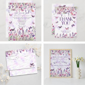 Papier Cadeau Whimsical Girl Faux Parties scintillant Papillons 