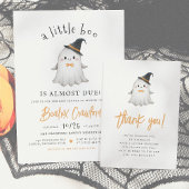 Invitation En Aluminium Shiny Little Boo Halloween Boy Baby shower