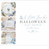 Invitation Une petite fée Halloween bébé Fille Garçon Bleu
